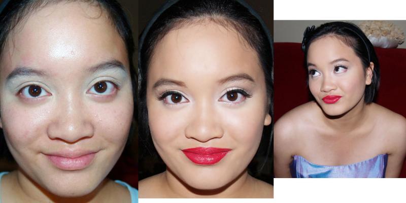 Airbrush Makeup, before and after