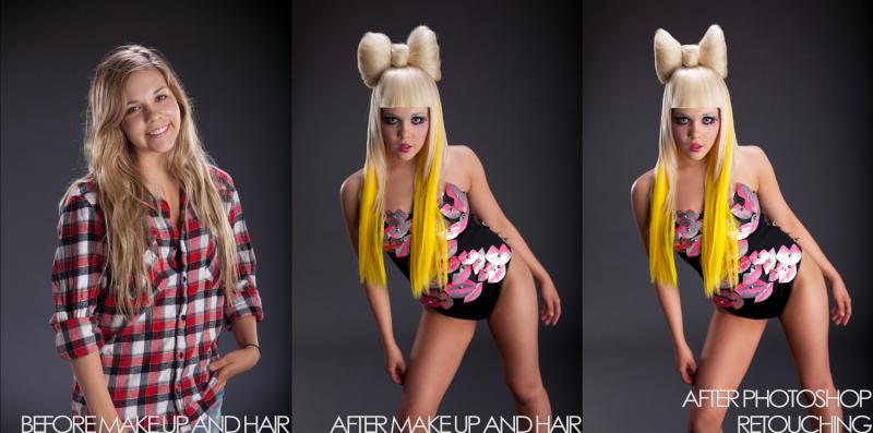 Studio portrait, Airbrush Makeup, Hair