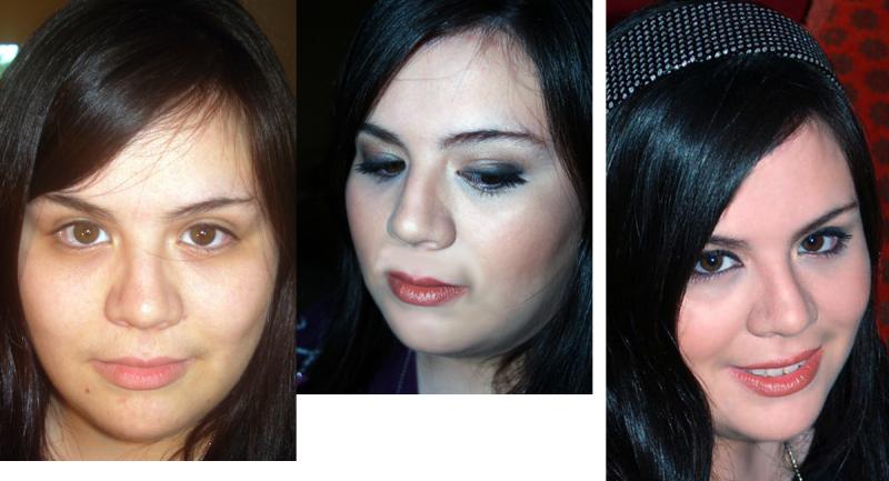 Airbrush Makeup, before and after