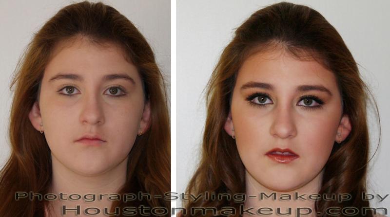 Airbrush Makeup, before and after