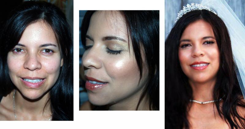 Airbrush Makeup, before and after