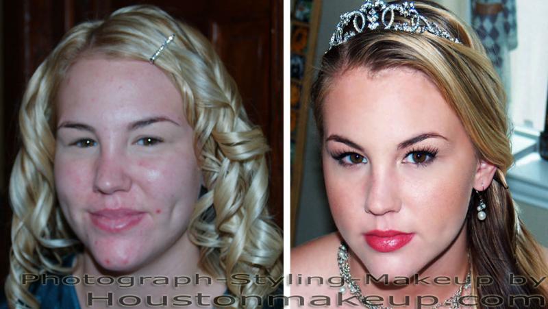Airbrush Makeup, before and after